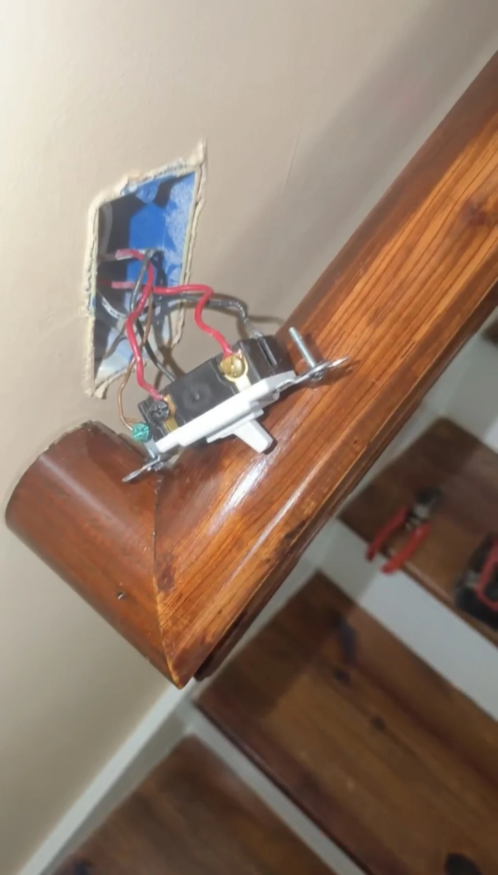 4-way electrical switch replacement in progress